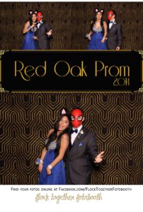 Prom photo booth in Dallas Texas