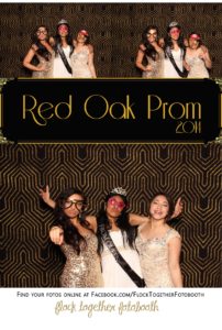 Prom photo booth in Dallas Texas