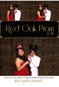 Prom photo booth in Dallas Texas