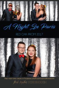 prom photo booth in Dallas, Texas