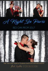 prom photo booth in Dallas, Texas