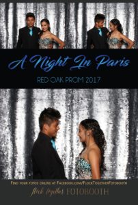 prom photo booth in Dallas, Texas
