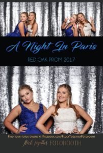 prom photo booth in Dallas, Texas