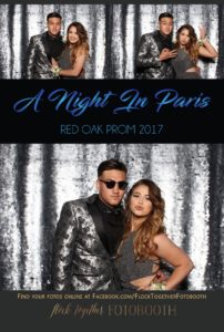 prom photo booth in Dallas, Texas