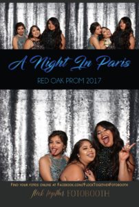 prom photo booth in Dallas, Texas