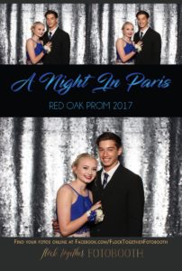 prom photo booth in Dallas, Texas