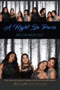 prom photo booth in Dallas, Texas