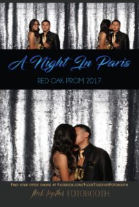 prom photo booth in Dallas, Texas