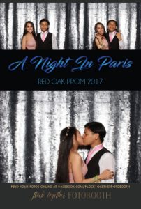 prom photo booth in Dallas, Texas