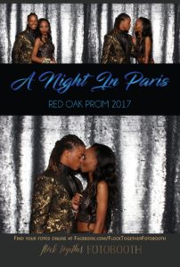 prom photo booth in Dallas, Texas