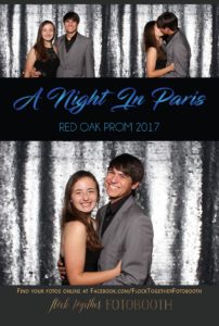 prom photo booth in Dallas, Texas