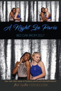 prom photo booth in Dallas, Texas