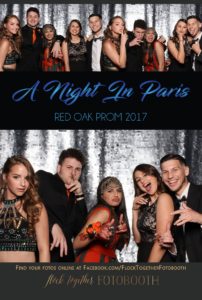 prom photo booth in Dallas, Texas