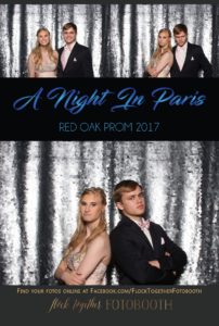 prom photo booth in Dallas, Texas