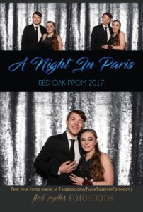 prom photo booth in Dallas, Texas