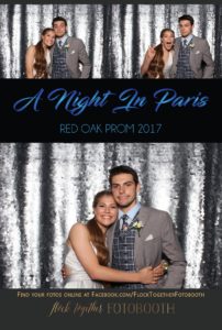 prom photo booth in Dallas, Texas