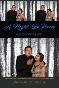 prom photo booth in Dallas, Texas
