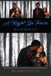 prom photo booth in Dallas, Texas