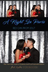 prom photo booth in Dallas, Texas