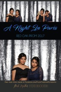 prom photo booth in Dallas, Texas