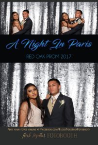 prom photo booth in Dallas, Texas