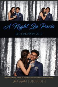 prom photo booth in Dallas, Texas