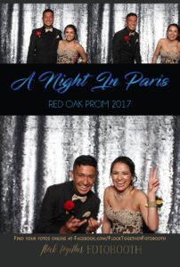 prom photo booth in Dallas, Texas