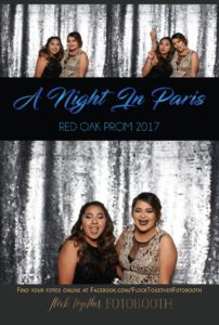 prom photo booth in Dallas, Texas