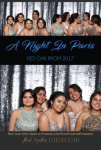 prom photo booth in Dallas, Texas