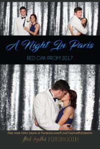 prom photo booth in Dallas, Texas
