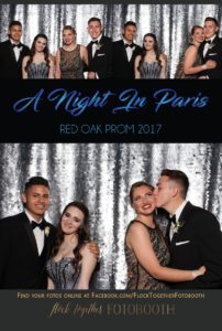prom photo booth in Dallas, Texas