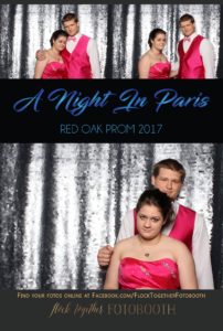 prom photo booth in Dallas, Texas