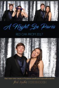 prom photo booth in Dallas, Texas