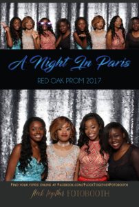 prom photo booth in Dallas, Texas
