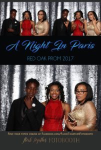 prom photo booth in Dallas, Texas