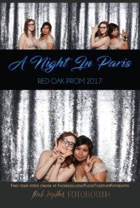 prom photo booth in Dallas, Texas