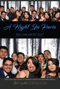 prom photo booth in Dallas, Texas
