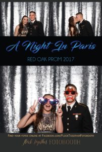 prom photo booth in Dallas, Texas
