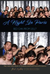 prom photo booth in Dallas, Texas