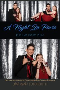 prom photo booth in Dallas, Texas