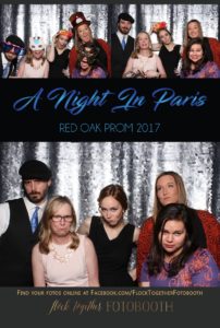 prom photo booth in Dallas, Texas