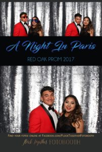 prom photo booth in Dallas, Texas
