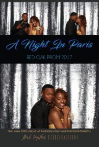 prom photo booth in Dallas, Texas