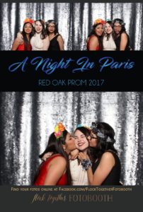 prom photo booth in Dallas, Texas