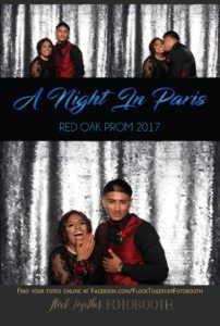 prom photo booth in Dallas, Texas