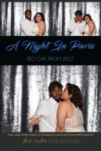 prom photo booth in Dallas, Texas