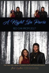 prom photo booth in Dallas, Texas