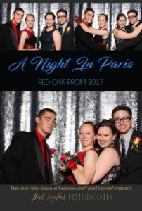 prom photo booth in Dallas, Texas