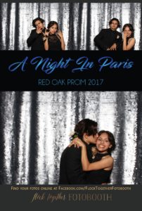 prom photo booth in Dallas, Texas