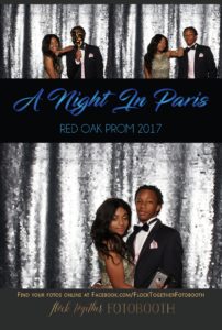 prom photo booth in Dallas, Texas